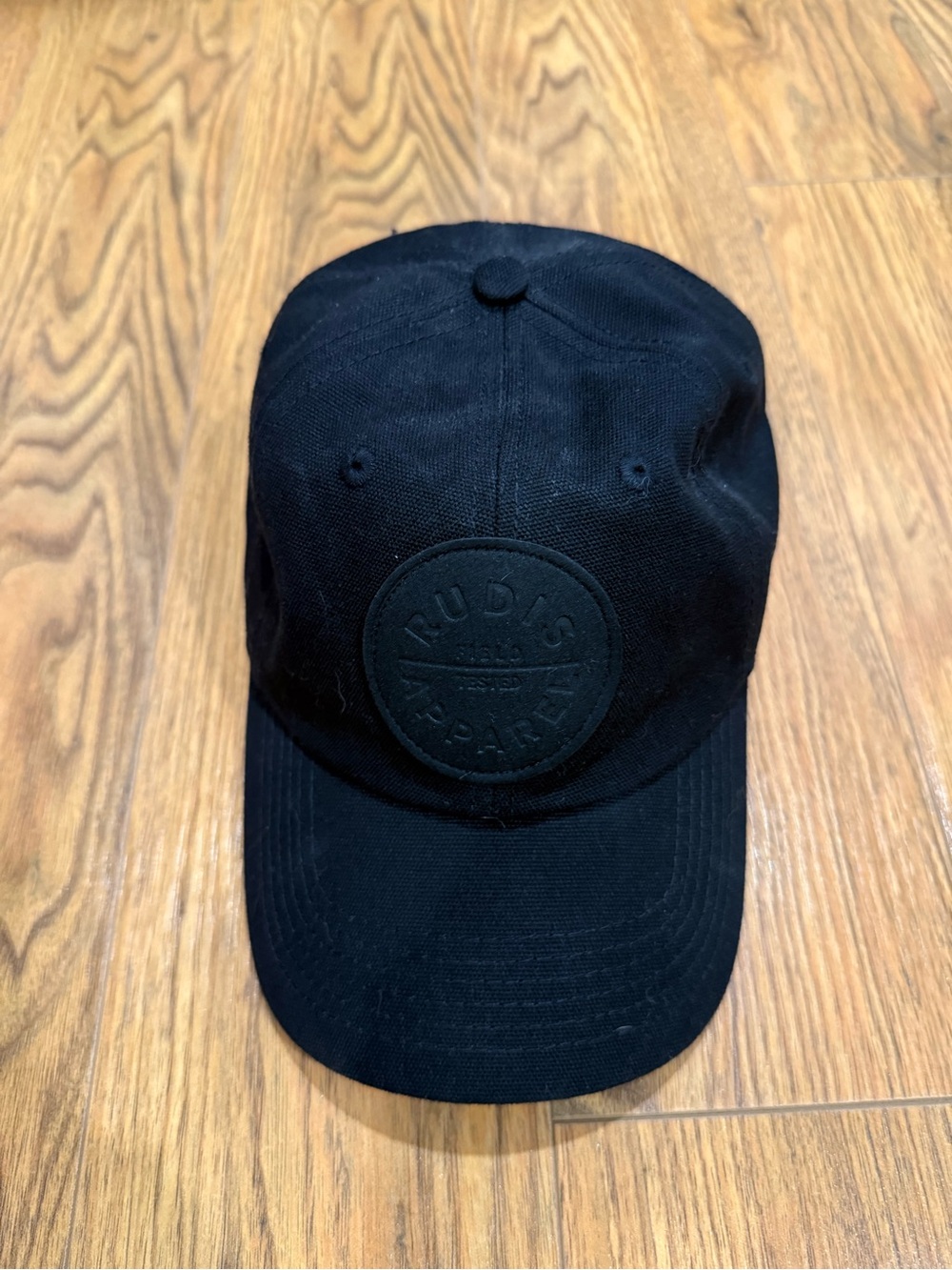 RUDIS Black Embossed Patch Baseball Cap